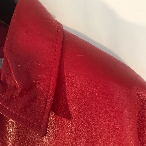 VTG Red Leather Jacket - Picture 3 of 5